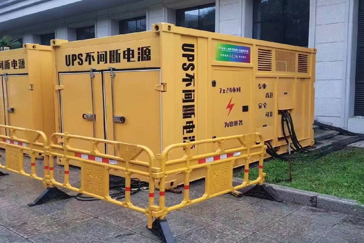 西安发电机租赁施工现场